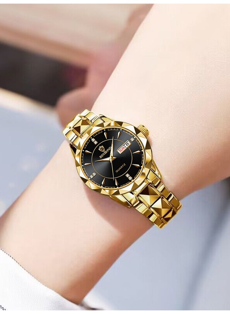 بينبوند ساعات كوارتز نسائية من أفضل العلامات التجارية الفاخرة والأزياء التجارية المقاومة للماء وساعة التاريخ الأسبوعية الرياضية للنساء - Image 2